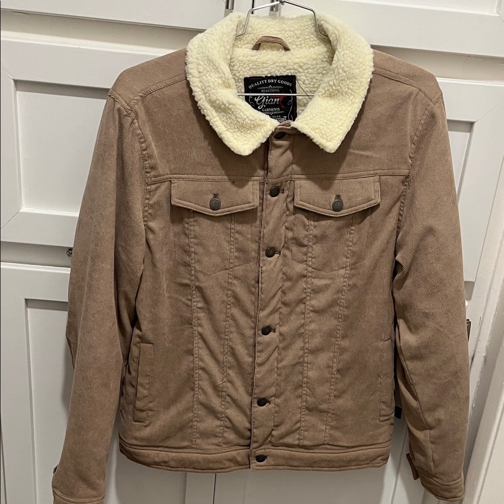 Trucker Brown Sherpa-Collar Jacket! - Picture 1 of 4